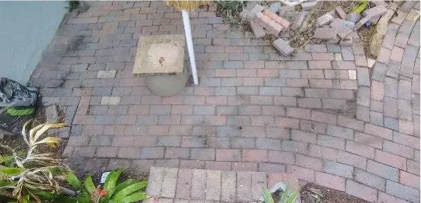 After: Brick patio restoration