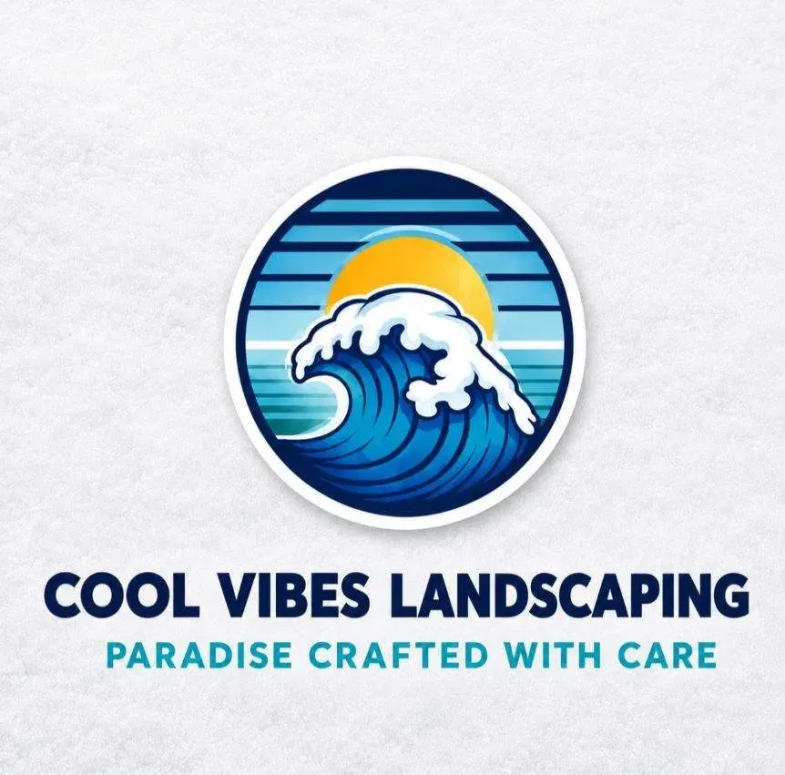 Cool Vibes Landscaping logo: Paradise Crafted With Care