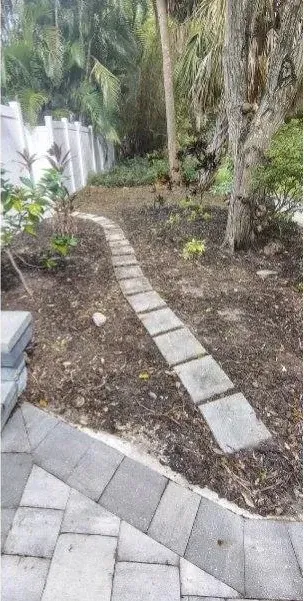 After: Stepping-stone garden path